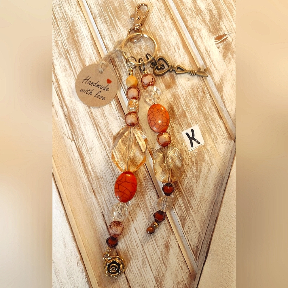 Beaded handcrafted keychain
